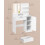 Dressing Table - MDF - White - LED Lights with Adjustable Shelves and Power Outlet 6