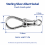 (21mm) Sterling Silver Fixed Top Albert Clasps 2