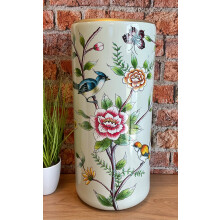 Green Birds & Floral Ceramic Umbrella/Stick Stand