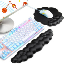 Kit de ReposamuñEcas en la Nube ReposamuñEcas ErgonóMico para Teclado ReposamuñEcas para RatóN ReposamuñEcas para Juegos de Computadora Base