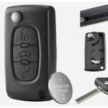 3-Tasten-Fernbedienungsgehäuse, kompatibel mit Peugeot Citroen Partner, Berlingo, Jumpy, Expert, C4, Picasso, CE0536 VA2_Überraschungsgeschenk