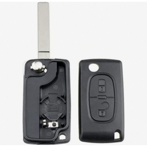 01A suitable Compatible Citroen C3 Compatiblement 2-button remote key shell Ce0536 Va2, black_Surprise Gift