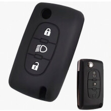 3-Button Silicone Car Key Case Compatible Citroën C2 C3 C4 Picasso Xsara C5 C6 C8 Remote Folding Case_Surprise Gift