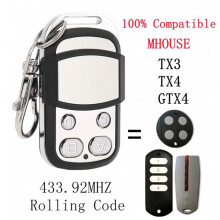MHOUSE GTX4 GTX4C TX4 433,92 MHz KOMPATIBLE FERNBEDIENUNG Kompatibel mit Tor und Garage_Überraschungsgeschenk