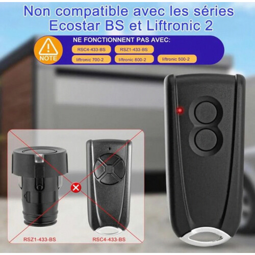 2 πομποί γκαραζόπορτας συμβατοί με ECOSTAR RSC2 4 2