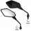Custom Black Motorcycle Scooter Sonic Adapter Rearview Mirrors_Surprise Gift 1