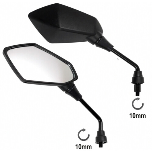 Custom Black Motorcycle Scooter Sonic Adapter Rearview Mirrors_Surprise Gift