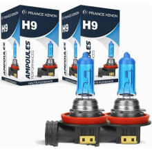 2 x bolgán H9 4300K SUPER WHITE - AN FHRAINC-XENON_Bronntanas Iontas