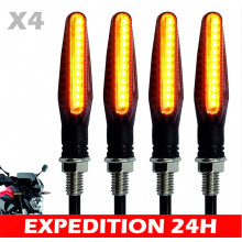 Set van 4 motorfietsknipperlichten, 12V, 12 LED's, geschikt voor motorfietsen, scooters, quads, cruisers en terreinwagens_Verrassingscadeau