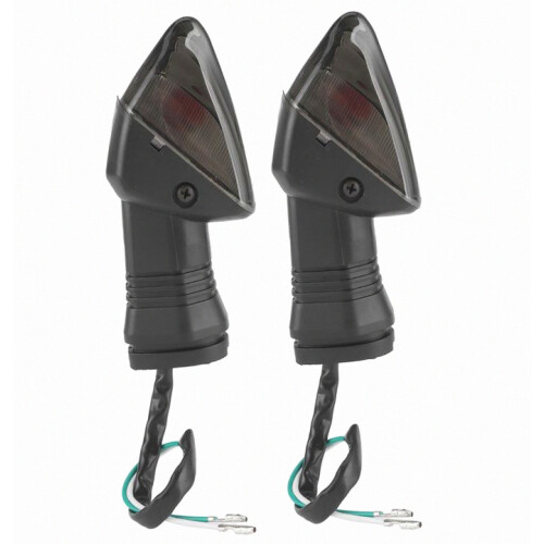 Σετ 2 φλας LED μοτοσικλέτας, φιμέ κρύσταλλα, 12V,