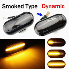 Dynamische LED-Seitenblinker, kompatibel mit Renault Clio 1 & 2, Kangoo, Megane, Espace, Twingo, Master und Nissan/Opel SM (Überraschungsgeschenk).