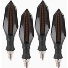 4 stuks dubbele LED-richtingaanwijzers met sequentiële lichtbundel, 12V compatibel, voor motorfietsen - BOYOU_Surprise Gift