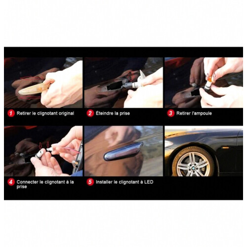Lumiereholic Dynamic LED Daytime Running Lights and Side Indicators Compatible E90 E91 E92 E60 E87 E82 E46 SB10_Surprise Gift 2