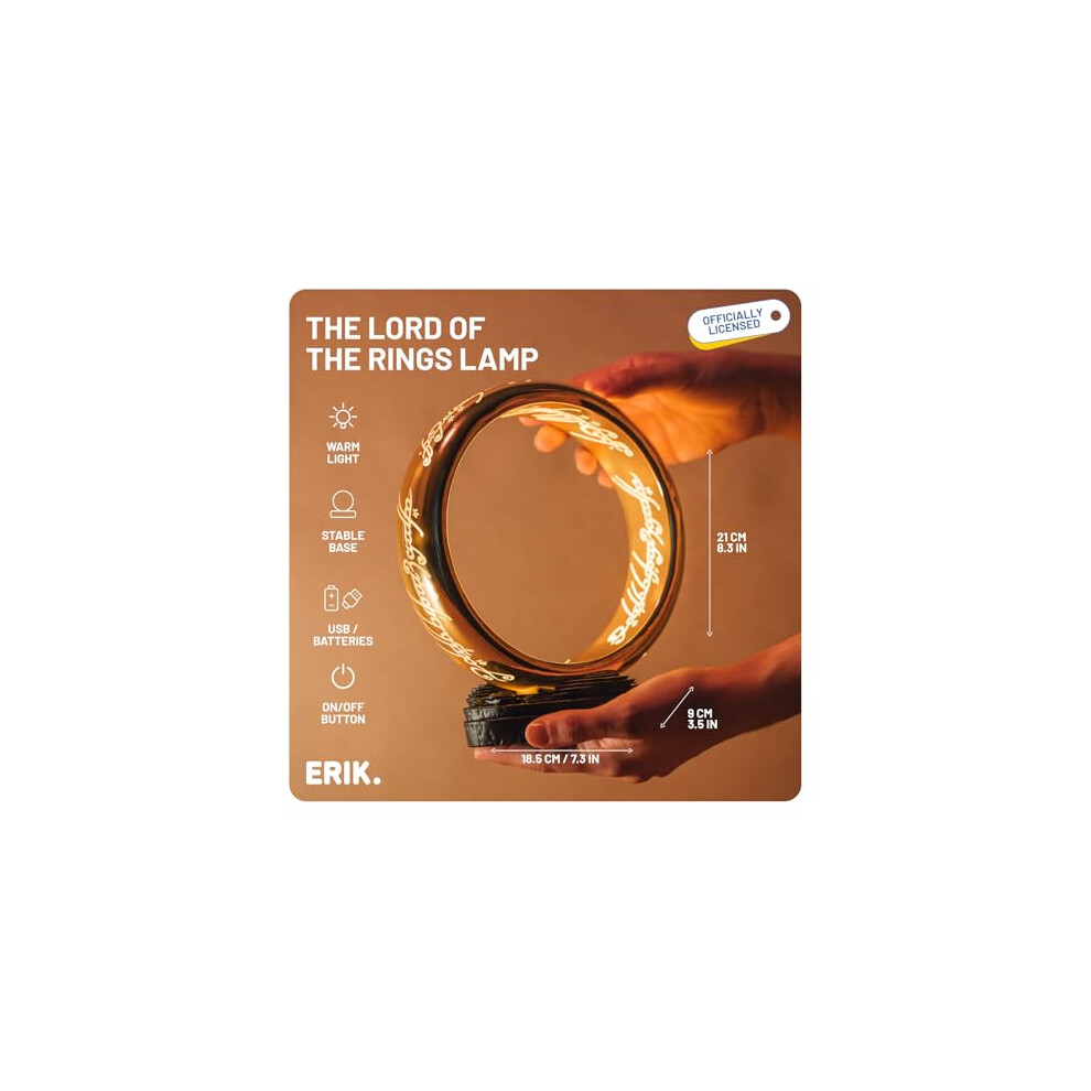 Hugo Boss Ring Grupo Erik The Lord of the Rings Lamp - USB/Battery, LOTR Gifts, Merch ...