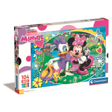Clementoni 23708 -Supercolor Puzzle for children-Minnie Happy Helpers-104 Maxi Pieces-Disney, Multi-Colour