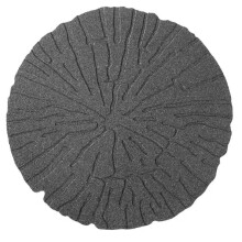 Nicoman Garden Stepping Stone Recycled Cracked Log Rubber Steps Hard Wearing Outdoor Stepping Stones Scroll - (Grey, Dia.46cm, Set of 2)