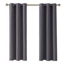 Home In Style 4U Thermal Insulated Blackout Curtains for Bedroom Windows Grey Curtains 46" width x 54" drop 2 Panels