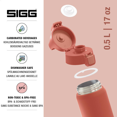 Sigg Sigg - 6022.40 - Borraccia - Shield Therm ONE - Rosso - 0.5 L 2