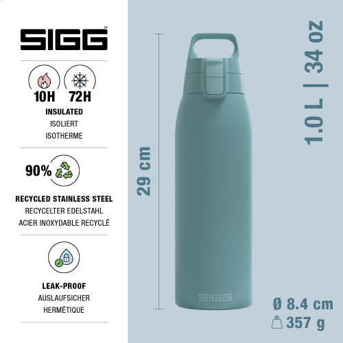 Sigg Sigg - 6021.40 - Borraccia - Shield Therm ONE - Blu - 1 L 1