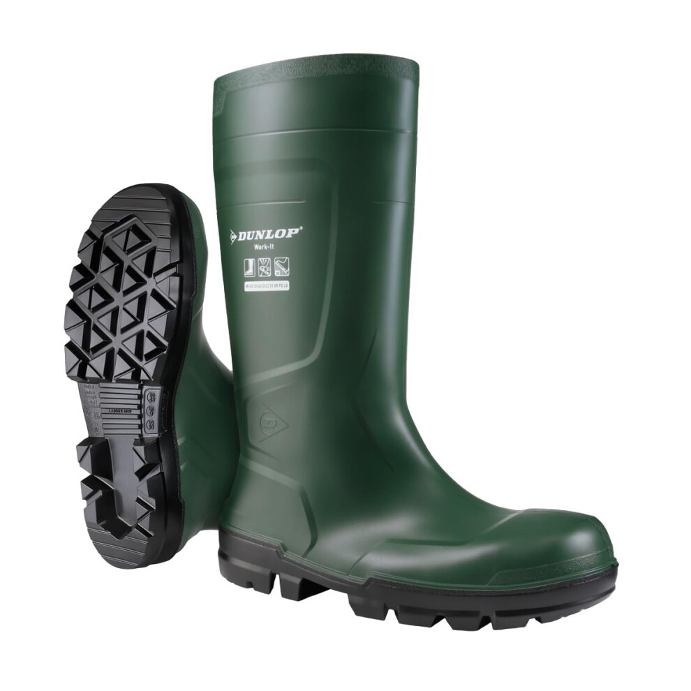Dunlop Work-it full safety pvc wellington green size 10 44 NB2KL0110 - Image 10
