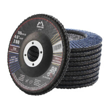 Merryland 10 Pack Flap Disc 115 mm Metal 80 Grit T29 Flap Wheel | 115mm Angle Grinder, Flap Wheel, Stainless Steel Iron Universal