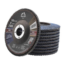 Merryland 10 Pack Flap Disc 125 mm Metal 80 Grit T29 Flap Wheel | 125mm Angle Grinder, Flap Wheel, Stainless Steel Iron Universal