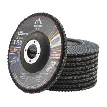 Merryland 10 Pack Flap Disc 125 mm Metal 120 Grit T29 Flap Wheel | 125mm Angle Grinder, Flap Wheel, Stainless Steel Iron Universal