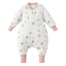 Duomiaomiao Sleeping Bag with Legs, 100% Cotton Winter 3.5 Tog Baby Sleep Bag Toddler Sleeping Sack with Long Sleeves for 2-3 Years Boys Girls