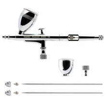 Gaahleri Airbrush Kit, Airbrush Gun Dual-Action Gravity 1/2 & 1/4 oz Fluid Cup, 0.35 & 0.5 mm Needle