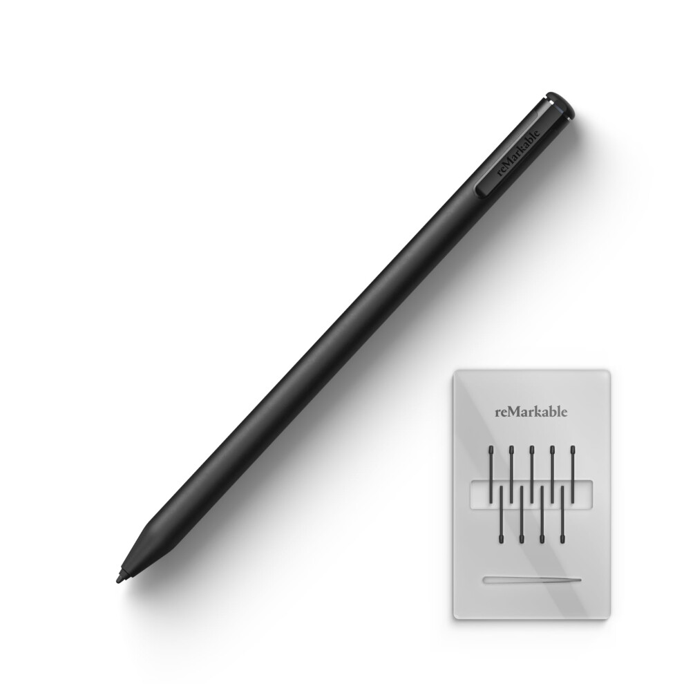 reMarkable Marker Plus – The Official reMarkable 2 Pen with Eraser | 9 Felt Replacement Tips | Tilt Sensitivity and 4096 Levels of Pressure Sensitivity - Image 3