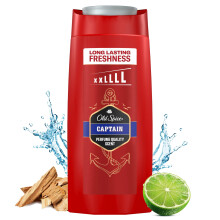 Old Spice Captain Shower Gel & Shampoo 675ml | Multi-Use 3-in-1, long-lasting freshness, perfume scent, deep cleansing
