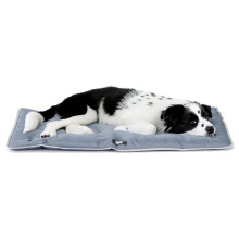 Ferplast Dog & Cat Mat - Washable Dog Bed - Waterproof & Scratchproof - Soft Mat for Cars, Kennels & Baskets - Jolly - 83 x 50 CM, M, GREY