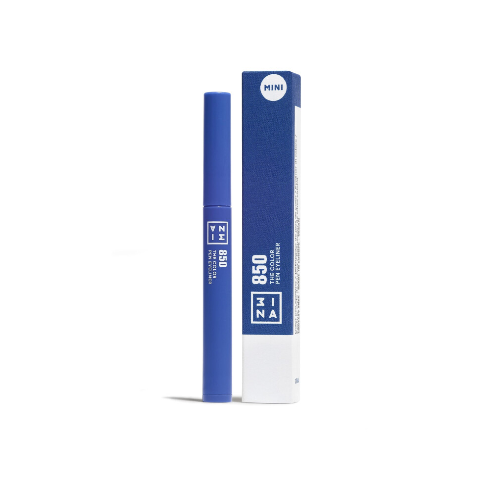 3INA - The Color Pen Eyeliner 850 (mini) - Blue Liquid Eyeliner | 10h Longwear - Precise Felt Tip Matte Liner Sensitive Eyes - Travel Size - Vegan - Cruelty Free - Image 3
