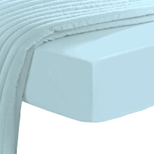 Pizuna Luxurious Cotton Single Bed Fitted Sheet Baby Blue 800 Thread Count | Luxury 100% Long Staple Cotton, 90 X 200cm