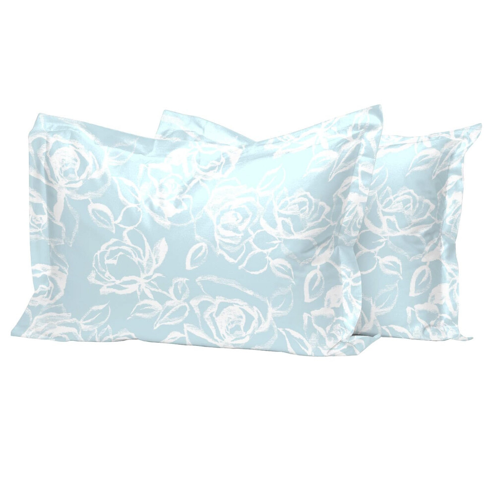 Pizuna Cotton Blue Print King Size Oxford Pillow Cases 2Pc 400 Thread Count - Image 2