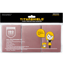 TitanShield (150 maniche) Coprisleeve Colorati per Carte da Gioco Giapponesi Yu-Gi-Oh, Cardfight Vanguard & Altro (Oro Rosa)
