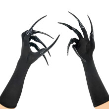 3 Pcs Halloween Witch Elphaba Costume Accessories, Black Witchy Hat Elphie Glasses Green Gloves for Women Cosplay Dress Up