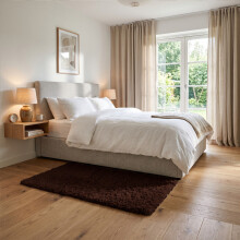 (60x110cm, Brown) Imperial Rooms Non Slip Shaggy Rug Soft Fluffy Faux Fur Area Carpet | 450GSM 3.5cm Pile Height