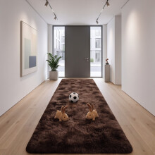 (80x300cm, Brown) Imperial Rooms Non Slip Shaggy Rug Soft Fluffy Faux Fur Area Carpet | 450GSM 3.5cm Pile Height