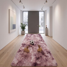 (80x300cm, Tie Dye Purple/Lilac) Imperial Rooms Non Slip Shaggy Rug Soft Fluffy Faux Fur Area Carpet | 450GSM 3.5cm Pile Height