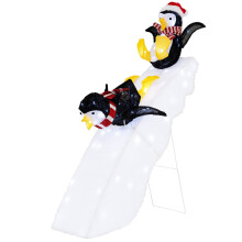 Weihnachts-Pinguin-Rutsche, 130 LEDs, 120 cm