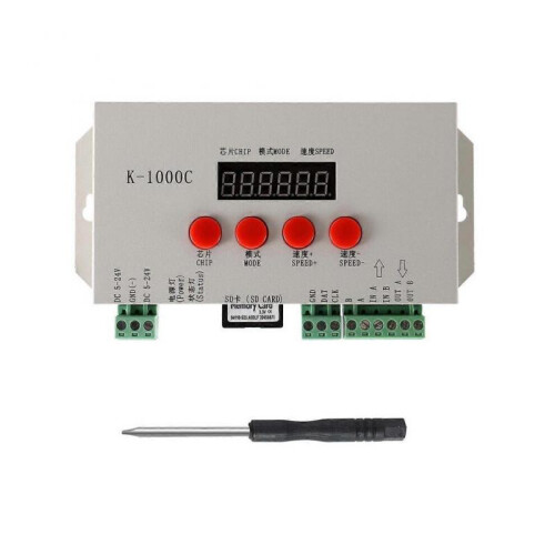 K-1000C Controller K1000C WS2812B WS2811 APA102 T1000S WS2813 LED 2048 Pixel Program Controller DC5-24V 1