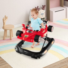 Verwandelbarer Baby-Lauflernwagen mit Musiktablett, 3 Höhen, zusammenklappbar