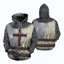 (#5 Gray,4XL)Cross Knight Cosplay Sweatshirt 3D-Druck Hoodie Pullover Jacke Anzug Kostüm