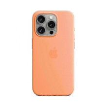 (Cypress) (Orange Sorbet) For Apple Iphone 15 Pro Silicone Case With Magsafe
