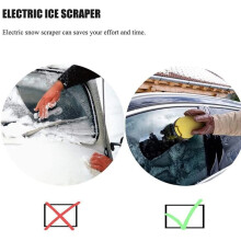 Grey USB Charging Car Ice Scraper Auto Electric Heated Snow Removal Windshield Glass Defrost Cleans Tools