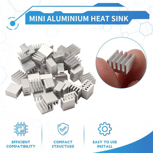 50pcs 9*9*5mm  Aluminium Heatsink For IC LED Chipset RAM 2