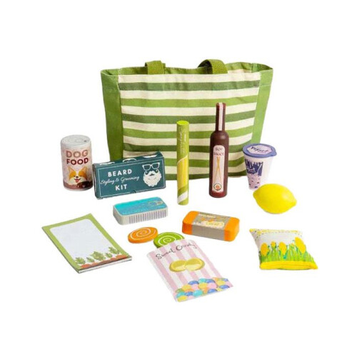 set di gioco corse in legno - set di alimentari per bambini