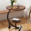 Side Table C Shaped for Sofa Coffee End Tables for Living Room Bedside Tables 12