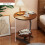 Side Table C Shaped for Sofa Coffee End Tables for Living Room Bedside Tables 8